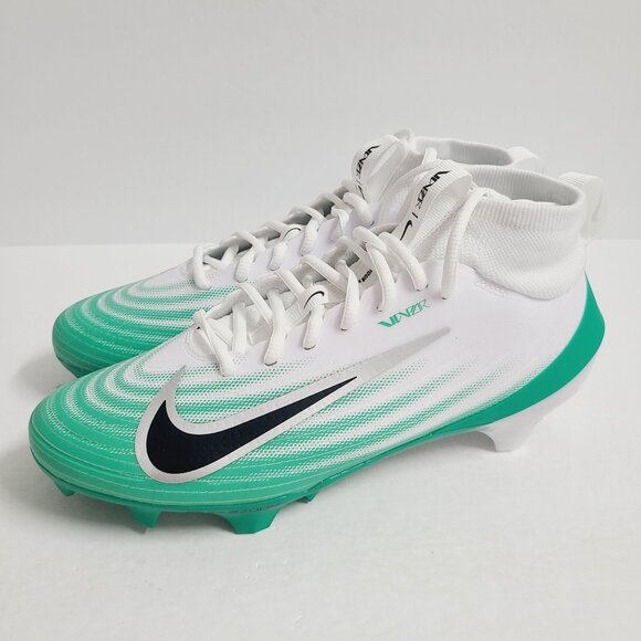 NEW Nike Air Zoom Vapor Pro 1 Football Cleats HM8850-100 Size 8.5 White Green